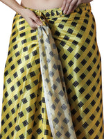 Thumbnail for Jyoti Fashion Women's Mehendi Chinon Digital Printed Ready To Wear Saree with Blouse - Distacart