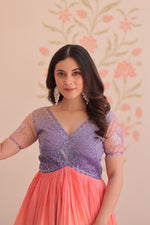 Thumbnail for Jyoti Fashion Women's Lavender Gold Crush Embroidered Designer Anarkali Set - Distacart