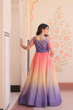 Thumbnail for Jyoti Fashion Women's Lavender Gold Crush Embroidered Designer Anarkali Set - Distacart