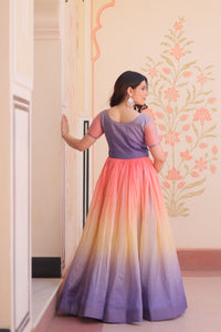 Thumbnail for Jyoti Fashion Women's Lavender Gold Crush Embroidered Designer Anarkali Set