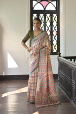Thumbnail for Jyoti Fashion Women's Mehendi Soft Tussar Silk Printed Designer Saree with Blouse