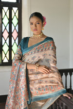 Thumbnail for Jyoti Fashion Women's Rama Soft Tussar Silk Printed Designer Saree with Blouse