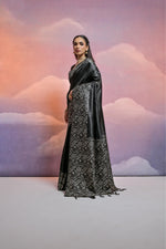 Thumbnail for Jyoti Fashion Women's Black Handloom Raw Silk Weaving Designer Saree with Blouse