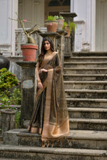 Thumbnail for Jyoti Fashion Women's Mehendi Soft Kalyani Silk Zari Woven Designer Saree with Blouse