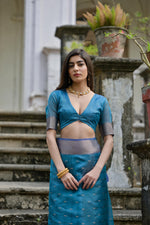 Thumbnail for Jyoti Fashion Women's Firozi Soft Kalyani Silk Zari Woven Designer Saree with Blouse