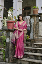 Thumbnail for Jyoti Fashion Women's Wine Soft Kalyani Silk Zari Woven Designer Saree with Blouse