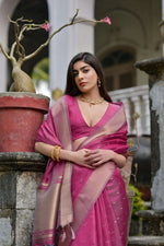 Thumbnail for Jyoti Fashion Women's Wine Soft Kalyani Silk Zari Woven Designer Saree with Blouse