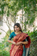 Thumbnail for Jyoti Fashion Women's Maroon Soft Banarasi Silk Zari Woven Saree with Blouse - Distacart