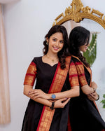 Thumbnail for Jyoti Fashion Women's Black Kanchi Cotton Zari Woven Designer Kurti with Dupatta