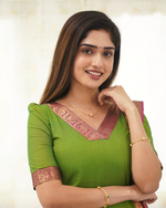 Thumbnail for Jyoti Fashion Women's Parrot Green Kanchi Cotton Zari Woven Designer Kurti with Dupatta