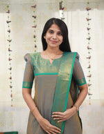 Thumbnail for Jyoti Fashion Women's Grey Kanchi Cotton Zari Woven Designer Kurti with Dupatta
