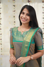 Thumbnail for Jyoti Fashion Women's Grey Kanchi Cotton Zari Woven Designer Kurti with Dupatta