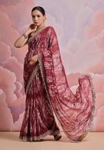 Thumbnail for Jyoti Fashion Women's Coffee Sequence with Zari Codding Georgette Saree with Blouse - Distacart