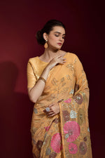 Thumbnail for Jyoti Fashion Women's Chiku Sequence Embroidery Georgette Saree with Blouse - Distacart
