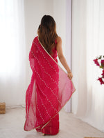 Thumbnail for Jyoti Fashion Women's Pink Soft Sitara Embroidered Designer Saree with Blouse