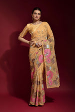 Thumbnail for Jyoti Fashion Women's Chiku Sequence Embroidery Georgette Saree with Blouse - Distacart