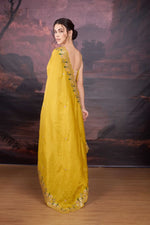 Thumbnail for Jyoti Fashion Women's Yellow Art Silk Sequins Embroidered Designer Saree with Blouse