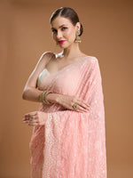 Thumbnail for Jyoti Fashion Women's Baby Silk Georgette Embroidered Designer Saree with Blouse