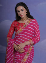 Thumbnail for Jyoti Fashion Women's Rani Coding Sequence Georgette Saree with Blouse - Distacart