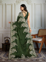 Thumbnail for Jyoti Fashion Women's Green Rangoli Silk Embroidered Designer Saree with Blouse - Distacart
