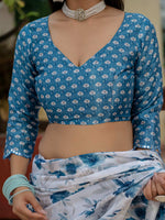 Thumbnail for Jyoti Fashion Morpich Chinon Digital Print with Mirror Saree with Blouse - Distacart