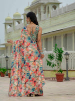 Thumbnail for Jyoti Fashion Women's Multicolor Chinon Digital Print with Mirror Saree with Blouse - Distacart