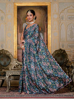 Thumbnail for Jyoti Fashion Women's Morpich Chinon Digital Print with Mirror Saree with Blouse - Distacart