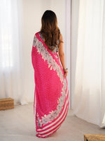 Thumbnail for Jyoti Fashion Women's Pink Chinon Digital Printed Designer Saree with Blouse - Distacart