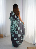 Thumbnail for Jyoti Fashion Women's Sea Green Chinon Digital Printed Designer Saree with Blouse - Distacart