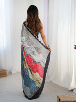 Thumbnail for Jyoti Fashion Women's Multicolor Chinon Digital Printed Designer Saree with Blouse - Distacart