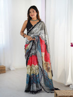 Thumbnail for Jyoti Fashion Women's Multicolor Chinon Digital Printed Designer Saree with Blouse - Distacart