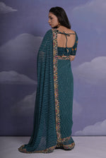 Thumbnail for Jyoti Fashion Women's Morpich Coding Sequence Georgette Saree with Blouse - Distacart