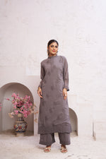Thumbnail for Jyoti Fashion Women's Grey Faux Georgette Embroidered Designer Kurta with Bottom - Distacart