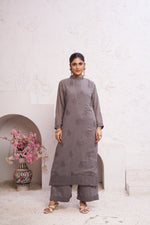 Thumbnail for Jyoti Fashion Women's Grey Faux Georgette Embroidered Designer Kurta with Bottom - Distacart