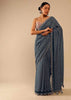 Jyoti Fashion Women's Grey Coding Sequence Chinon Saree with Blouse - Distacart