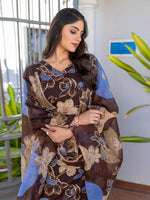 Thumbnail for Jyoti Fashion Women's Coffee Cotton Blend Printed Designer Kurta Set with Dupatta - Distacart