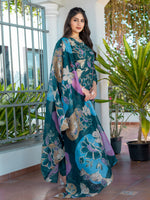 Thumbnail for Jyoti Fashion Women's Rama Cotton Blend Printed Designer Kurta Set with Dupatta - Distacart