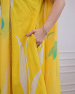 Thumbnail for Jyoti Fashion Women's Yellow Rayon Printed Designer Kurta Set with Dupatta - Distacart