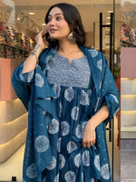 Thumbnail for Jyoti Fashion Women's Morpich Rayon Embroidered Designer Kurta Set with Dupatta - Distacart
