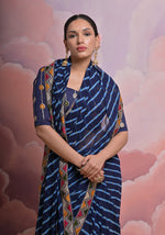 Thumbnail for Jyoti Fashion Women's Blue Coding Sequence Georgette Saree with Blouse - Distacart