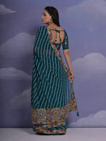 Thumbnail for Jyoti Fashion Women's Morpich Coding Sequence Georgette Saree with Blouse - Distacart