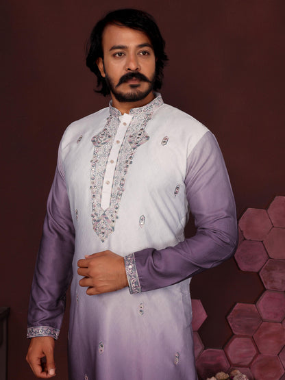 Jyoti Fashion Men's Jamuni Sequins Embroidered Kurta with Pajama - Distacart