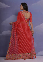 Thumbnail for Jyoti Fashion Women's Red Coding Sequence Georgette Saree with Blouse - Distacart