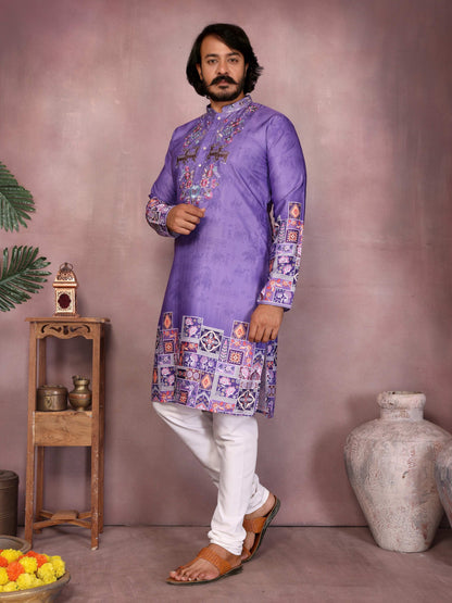 Jyoti Fashion Men's Jamuni Sequins Embroidered Kurta with Pajama - Distacart