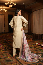 Thumbnail for Jyoti Fashion Cream Cotton Silk Embroidered Designer Kurta Set with Dupatta - Distacart