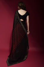 Thumbnail for Jyoti Fashion Women's Maroon Sequence Embroidery Georgette Saree with Blouse - Distacart