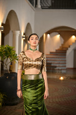 Thumbnail for Jyoti Fashion Women's Green Soft Khadi Raw Silk Zari Woven Saree with Blouse - Distacart