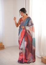 Thumbnail for Jyoti Fashion Women's Multicolor Chinon Digital Printed Designer Saree with Blouse - Distacart