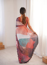 Thumbnail for Jyoti Fashion Women's Multicolor Chinon Digital Printed Designer Saree with Blouse - Distacart