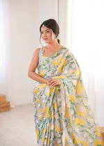Thumbnail for Jyoti Fashion Women's Multicolor Chinon Digital Printed Designer Saree with Blouse - Distacart